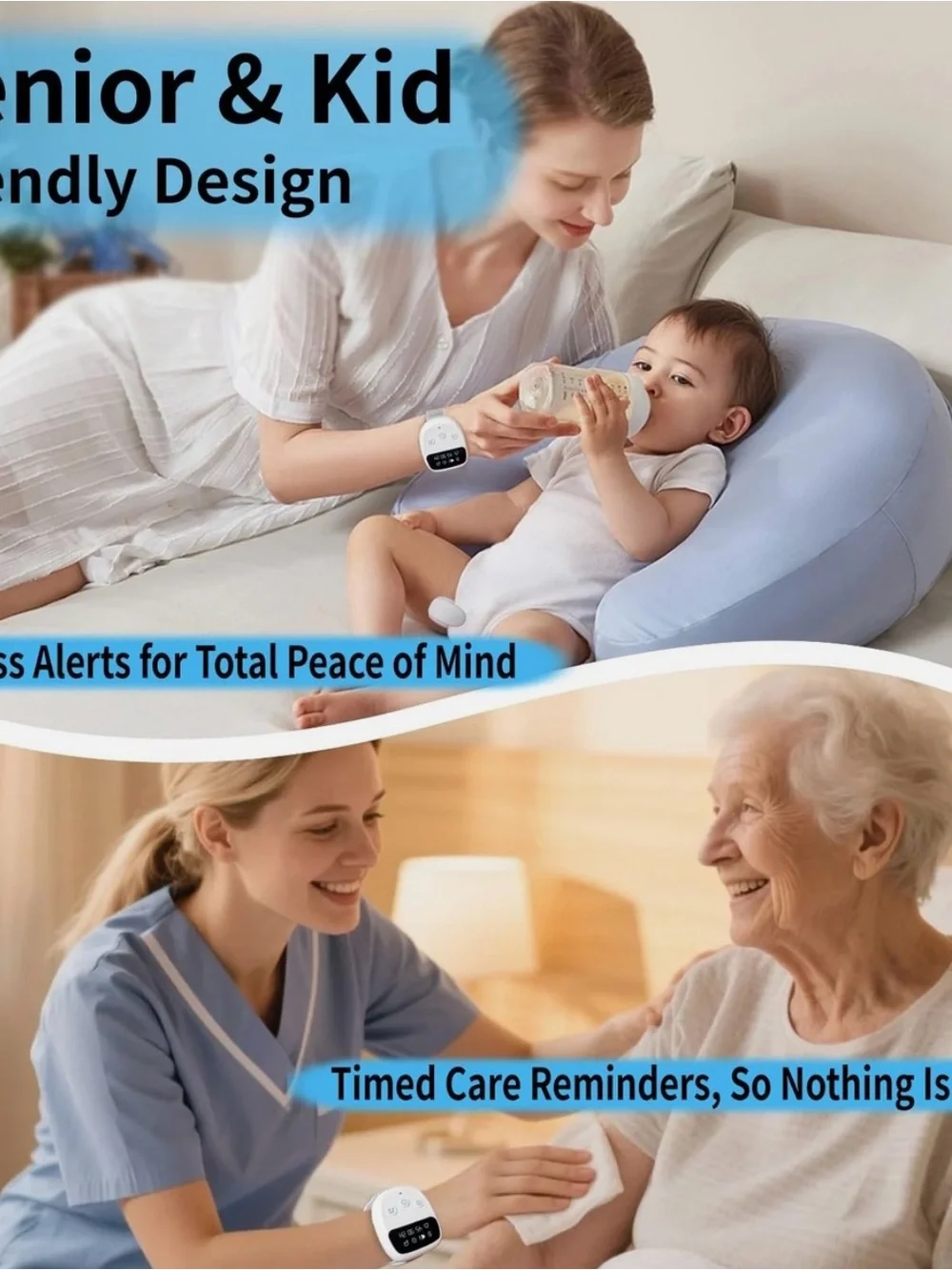 Wireless Bedwetting Alarm & Potty Training Watch - White Brand New in box